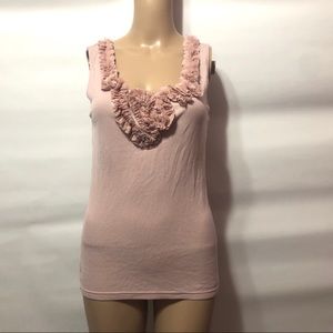 Ann Taylor ruffled sleeveless top